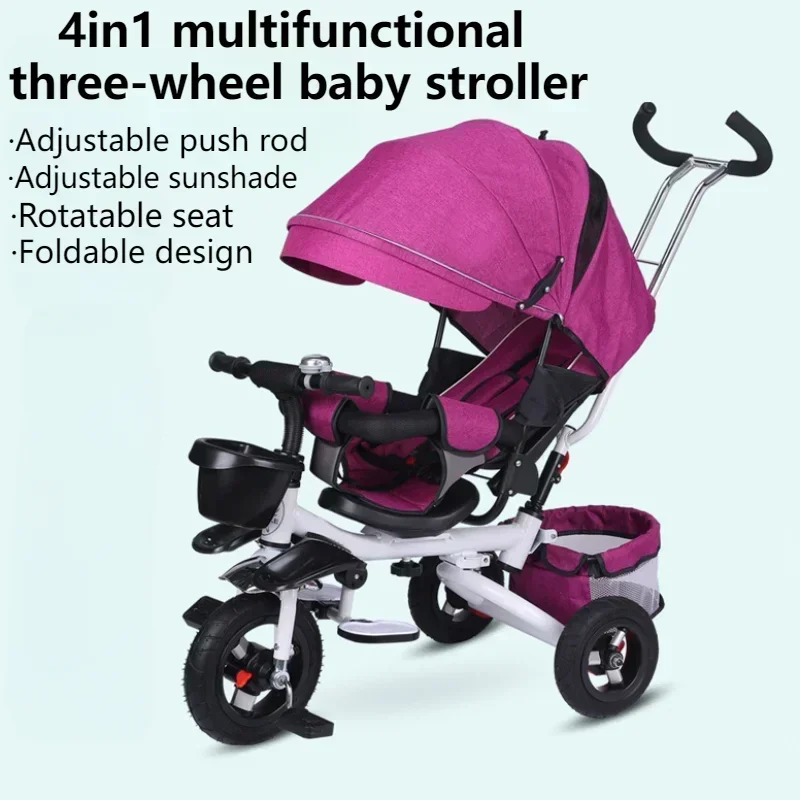 tricycle for kids baby trolley can lie down folding bicycles baby carts baby stroller.