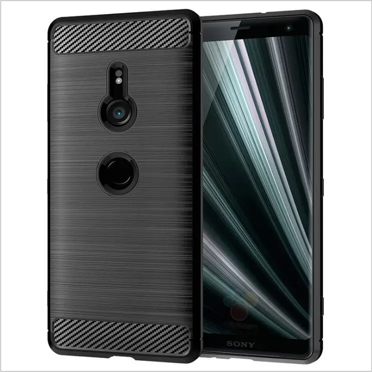 Luxury Brushed Carbon Fiber Phone Case For Sony Xperia XZ3 H8416 6.0\