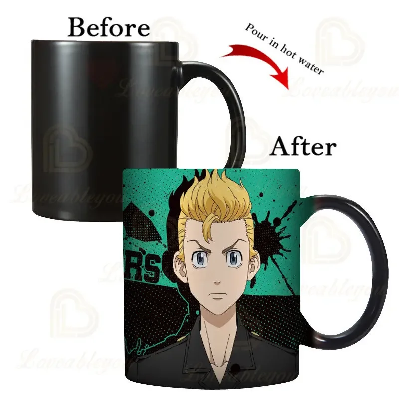 Tokyo Revengers Magic Coffee Mug Creative Ceramic Color Changed Tea Cup Mug Christmas Gift Mug for Your Friends