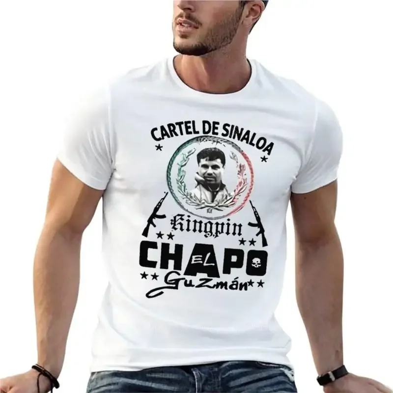 100% Cotton Streetwear Plus Size Top Tee El Chapo Guzman Mexican Narco Oversize T-Shirt Branded Men Clothing oversized harajuku