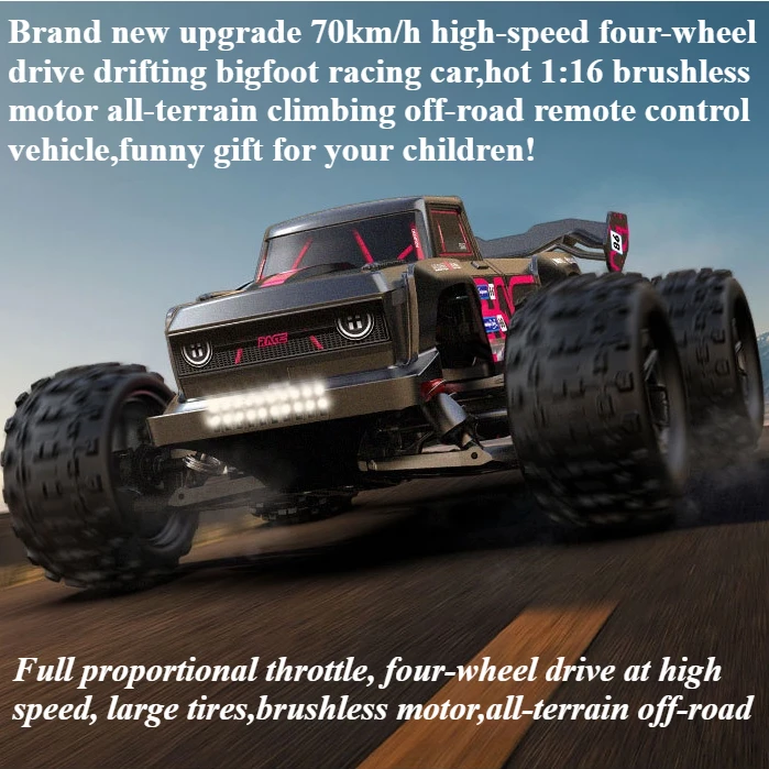 

Cool Stuff Toy Car Gift-70km/h High-speed 4WD Rc Drift Car,Remote Control Car,Brushless Climbing Off-road Rc Cars,Toys for Boys