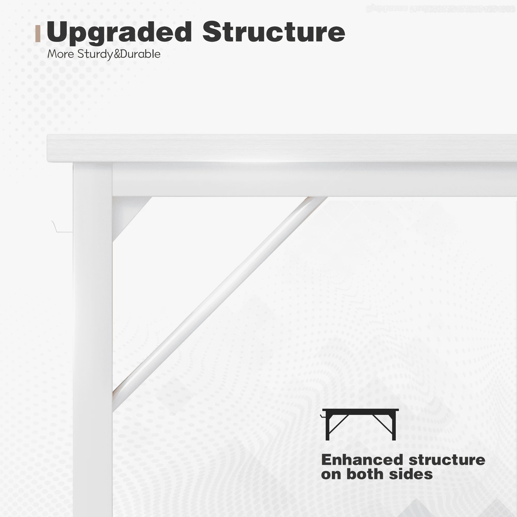 Computer Desk 40 Inch Small Office Desk Modern Writing Desk with Storage Bag Work Study Table with Headphone Hook, White