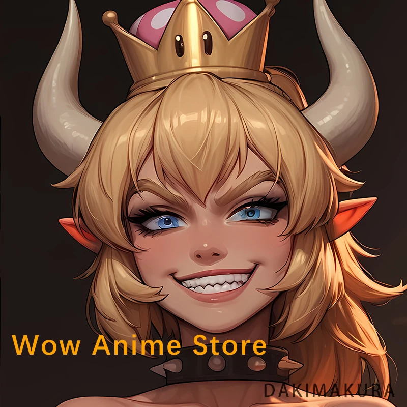 Bowsette Futa Dakimakura Furry 2WAY وسادة حالة العناق.. أنيمي وسادة غطاء الوسادة #6