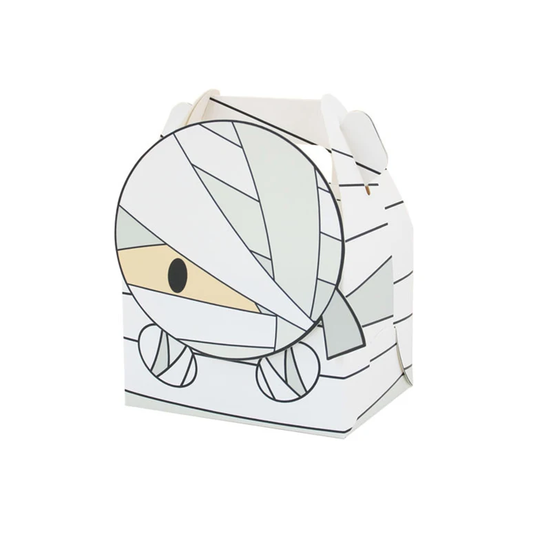 12/24pcs Halloween Papier Süßigkeiten Geschenk box Horror Geist Hexe Mumie Keks bevorzugen Geschenk verpackung Box Trick Halloween Party liefert – Detail 7