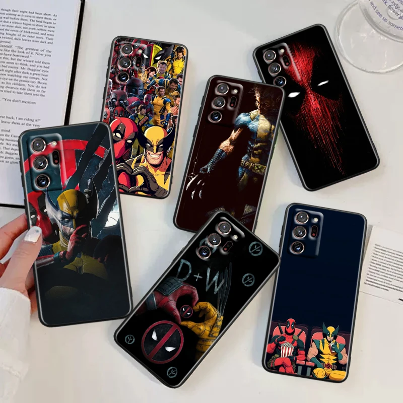 

Marvel Deadpool Wolverine For Samsung Note 20 10 Ultra Plus A31 A14 A12 A70 A34 A25 A04 A05 A15 A24 5G Black Funda Phone Case