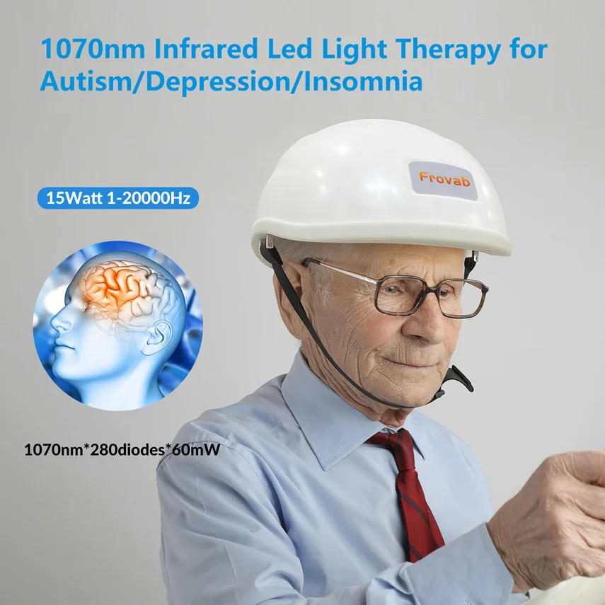 

ZJKC Infra Red Light Therapy Tms Treatment for Depression Stroke Parkinsons 1070nm Led Helmet Photobiomodulation Therapy