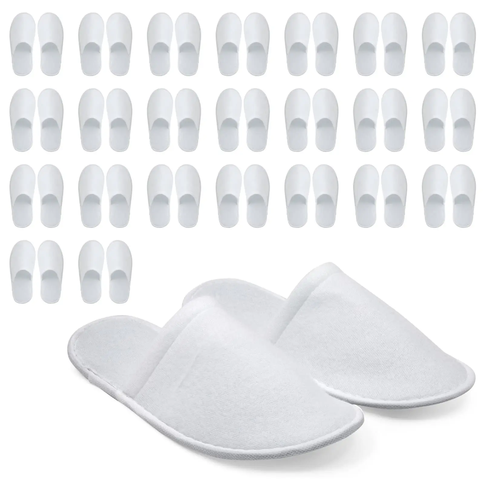 100-24 pares de zapatillas desechables, zapatillas de hotel, zapatillas de boda, zapatillas para invitados, zapatos para el hogar, portátiles, plegables, antideslizantes, para spa
