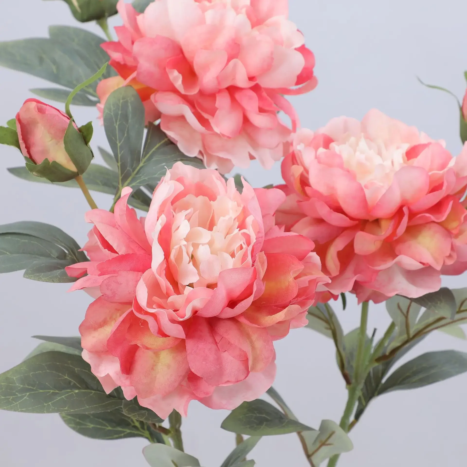 Artificial Peony Flower Single Big Flower Head Fake Flower Home Decoration Hotel Wedding Flowers Row Light Luxury Decoration view 4