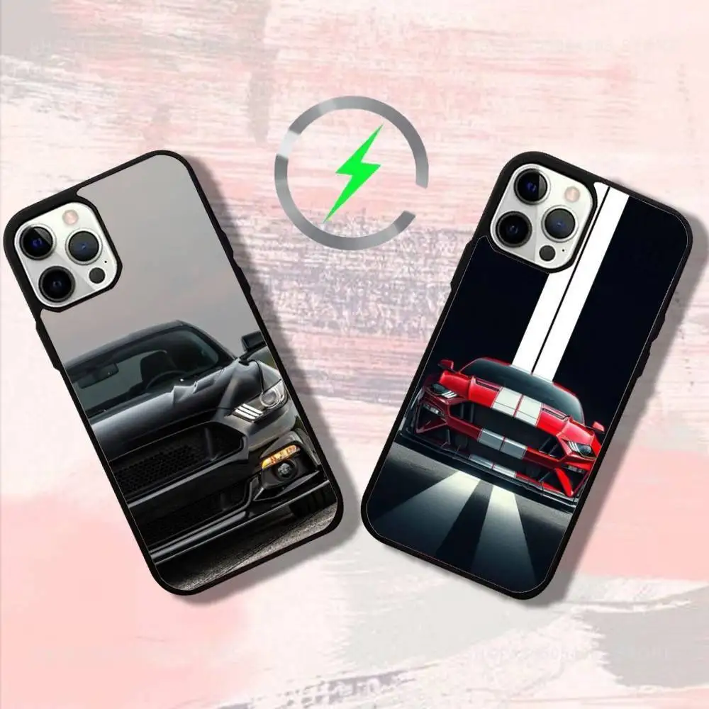 

M-Mustangs Car Phone Case For iPhone 17,16,15,14,13,12,11,Pro,Max,Plus,Mini,SE4,E Magnetic Magsafe Wireless Charging