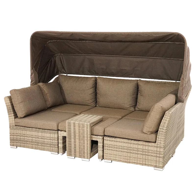

Combination outdoor terrace courtyard garden waterproof sunscreen bed and breakfast sun room rattan chair sofa