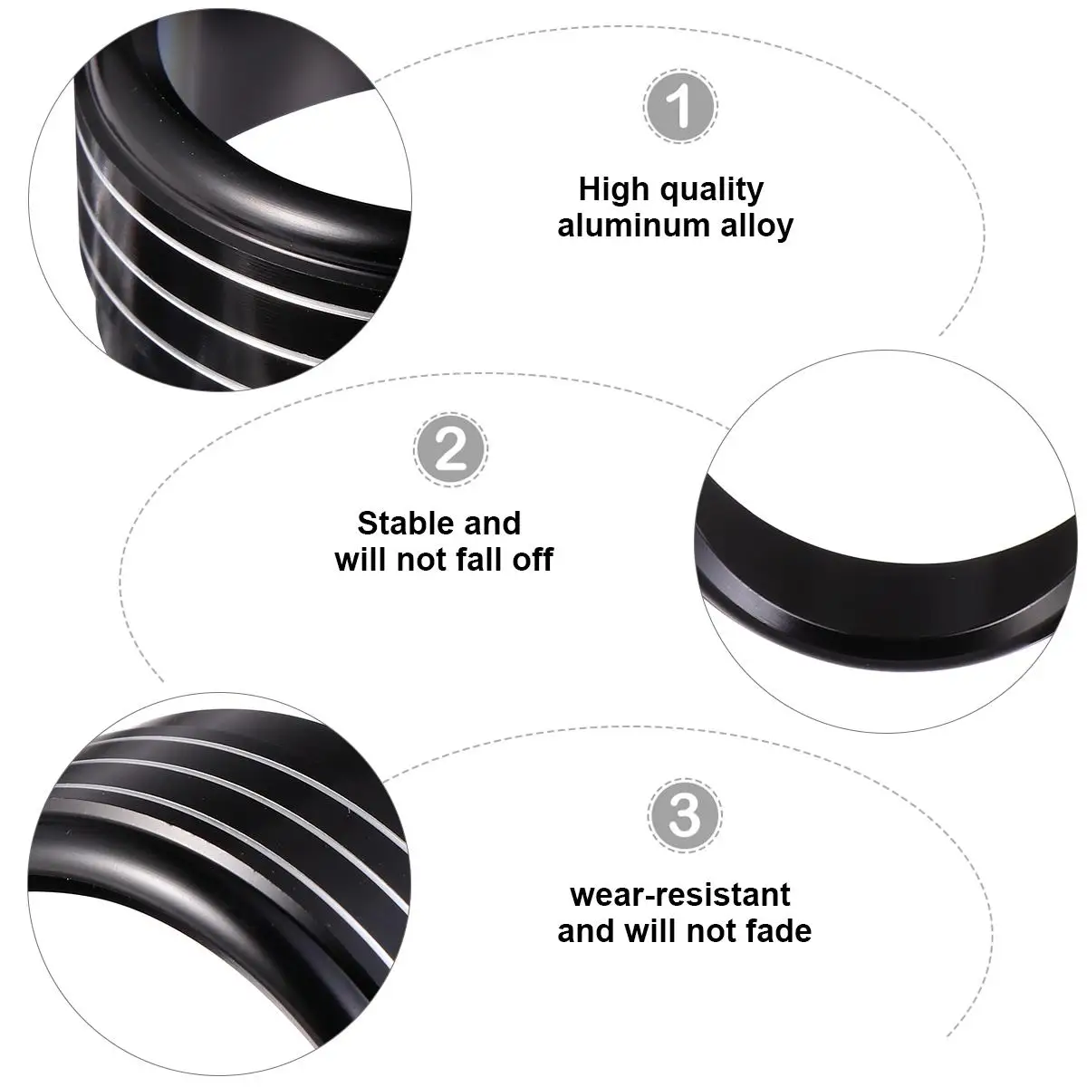 

3 Pcs Air Conditioning Knob Decorative Ring Cover LED Button Rings for Covers Accessories