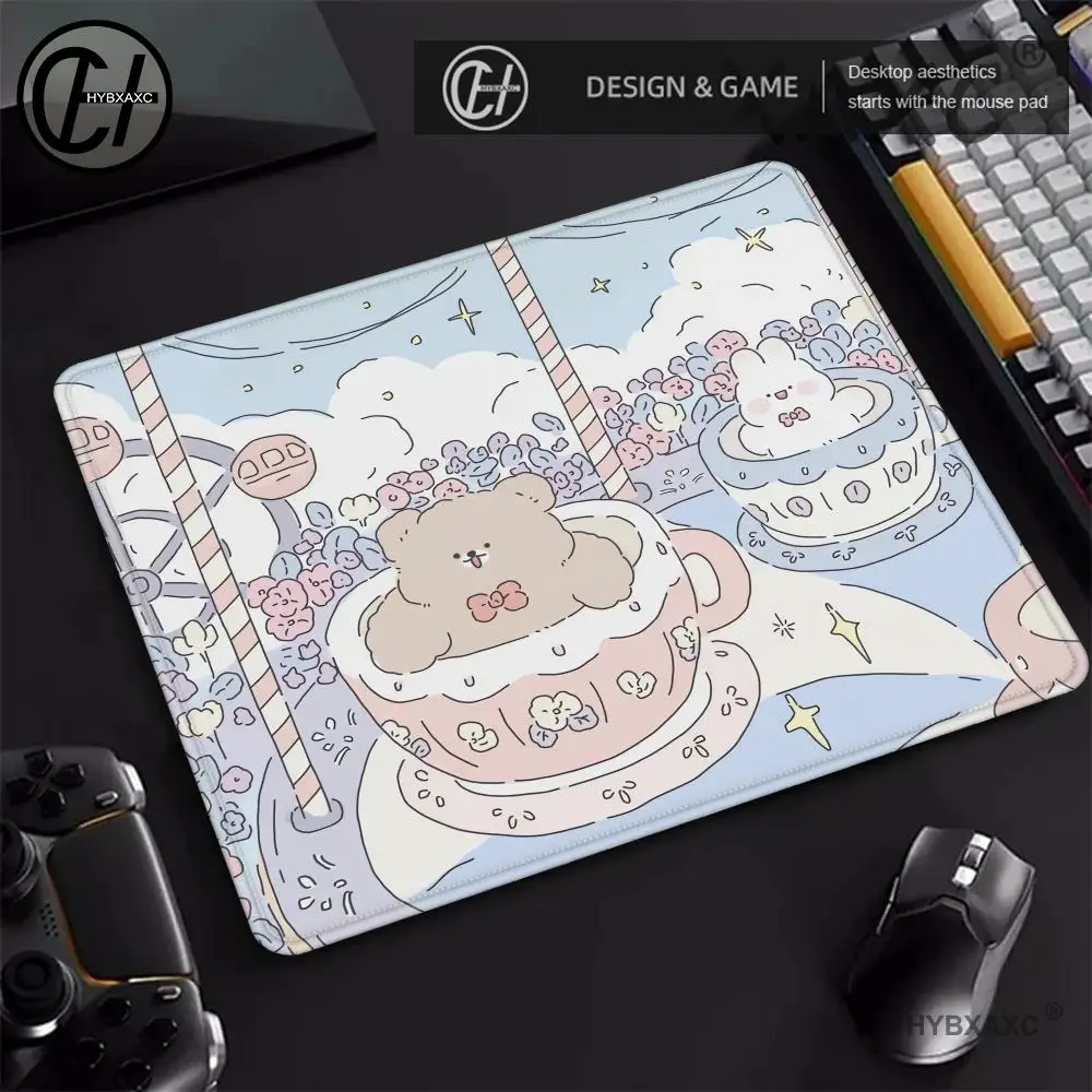 

kawaii Gamer Small Mouse Mat Mousepads Cute rabbit Gaming Mousepad Natural Rubber Keyboard Mats Desk Pad HD Mouse Pads