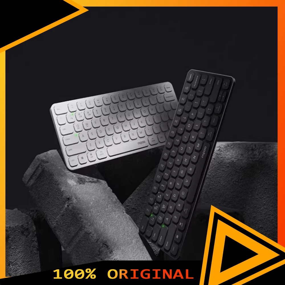Rapoo E9050L Wireless Keyboard 5.3mm² Reduce Power Consumption 500mAh Three-Mode Connection Office Keyboard For Pc Accessories