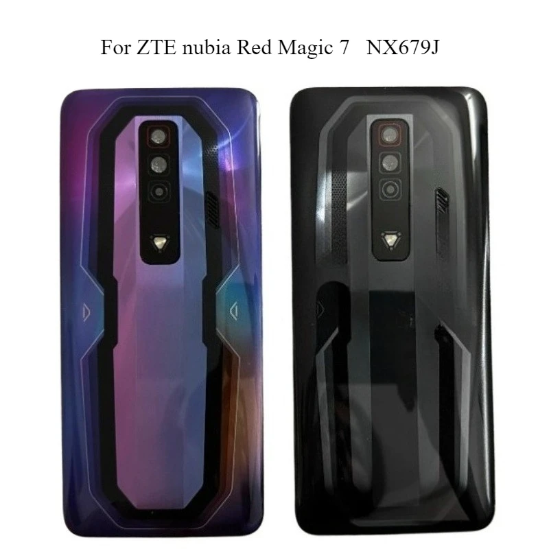 zte-nubia-red-magic-7-nx679j-バッテリーバックカバー電話背面ハウジングケース交換用レンズ付き