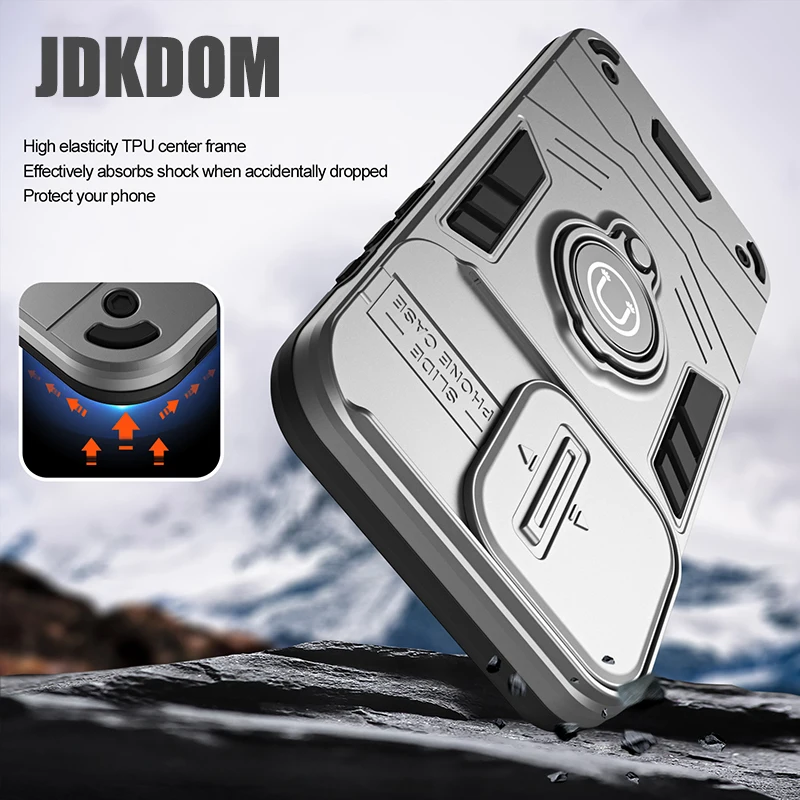 JDKDOM للصدمات الشريحة دفع نافذة قوس جراب هاتف ل Xiaomi Poco X7 X6 M6 Pro غطاء مغناطيسي ل Xiaomi Poco C71 C65 #5