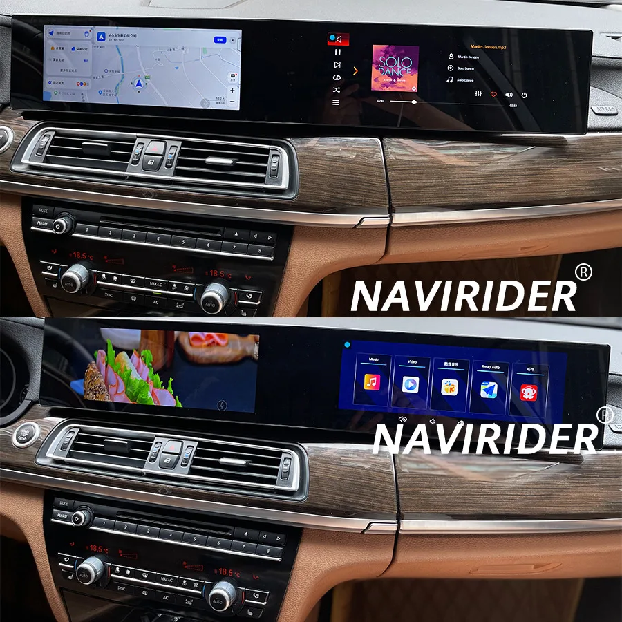 

21" Curved Dual Screen Car Radio For BMW 7 Series 2009-2015 F01 F02 F04 Android Carplay GPS Navi Multimedia Player Head Unit