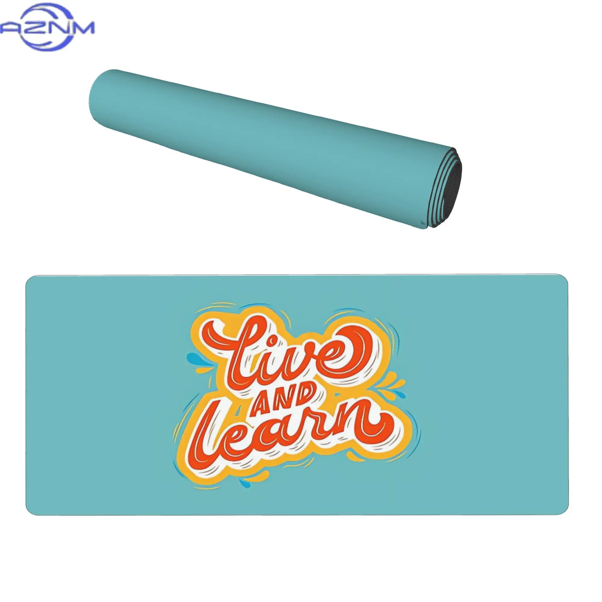 Live And Learn Inspirational And Motivational Quote Desk Mats Bright Patterned Desk Mat for Creative Craft Tables or DIY Corners