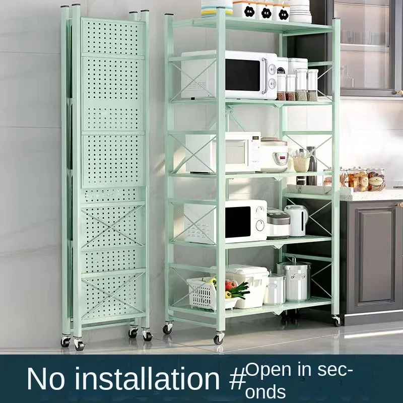 Installation-Free Kitchen Storage Rack Bathroom Bathroom Living Room Floor Storage Rack Gap Trolley Shelf Wholesale