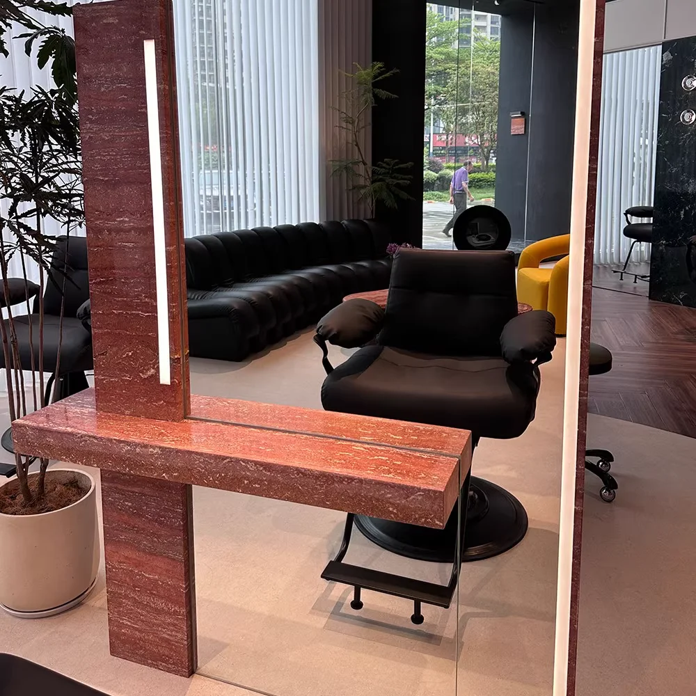 كرسي حلاق فاخر احترافي لصالون الشعر وشم كرسي حلاق للعمل على الوجه كرسي ماكويلاج أثاث صالون احترافي #5