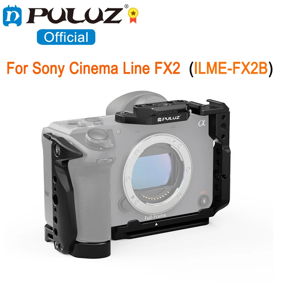 

PULUZ FX2 Metal Video Camera Cage For Sony Cinema Line FX2, ILME-FX2B Camera Aluminum-alloy Stabilizer Cold Shoe Expansion Frame