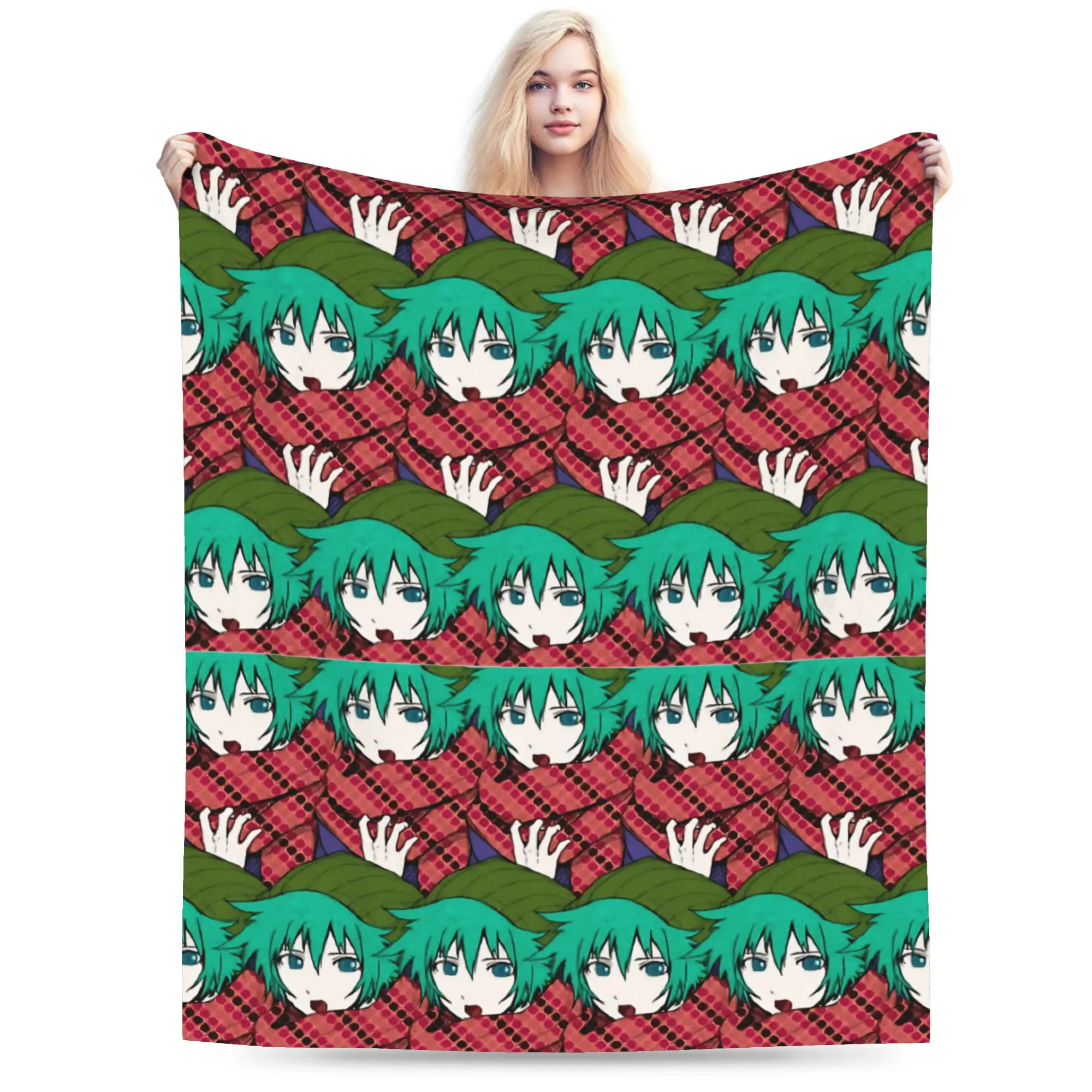 Shin Tsukimi Blanket Your Turn To Die Soft Warm Graphic Plush Throw Blanket For Child Bedroom Flannel Bedspread Bed Cover