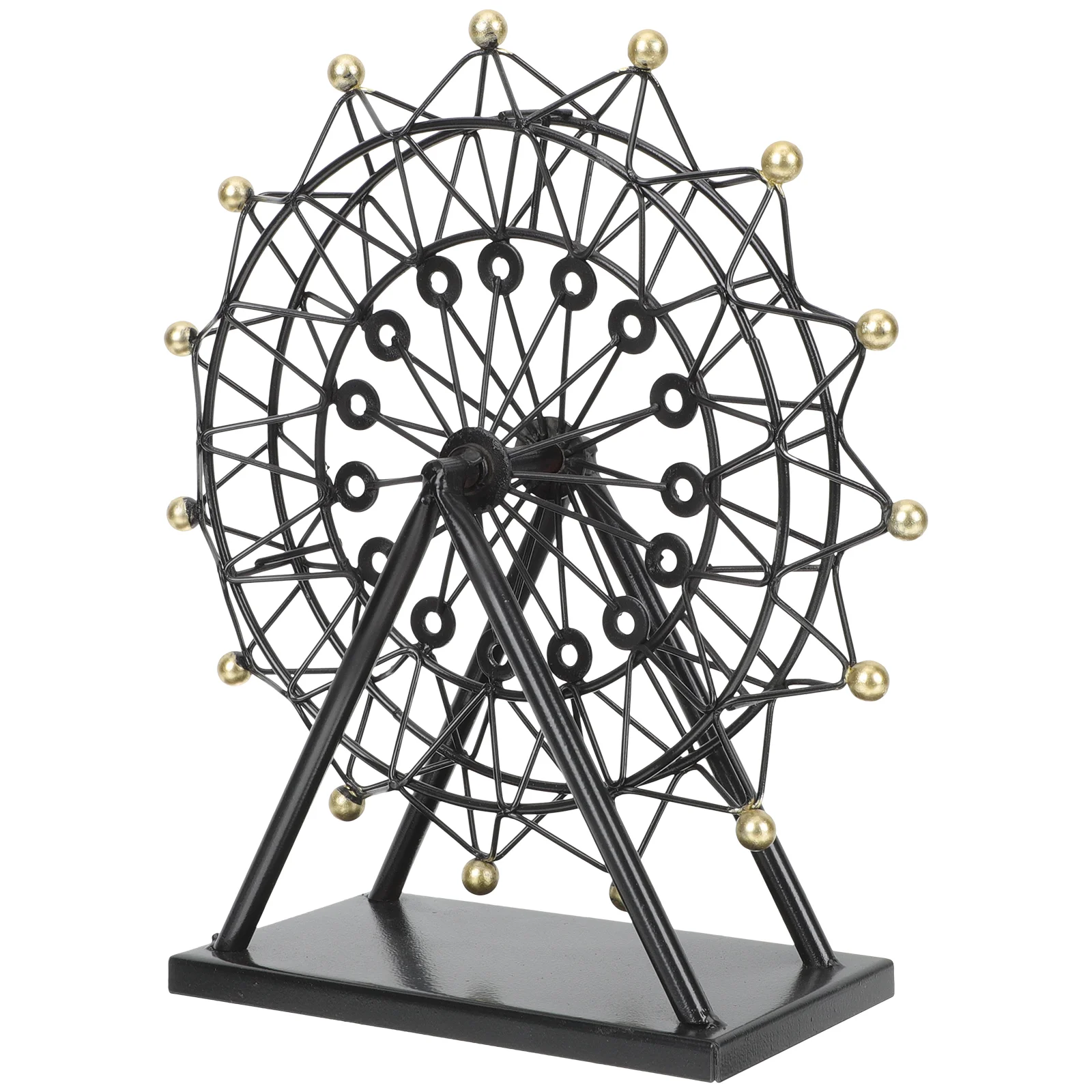 

Iron Ferris Wheel Statue Craft Modern Decorative Objects Dining Table Bookcase Black Bookshelf Child