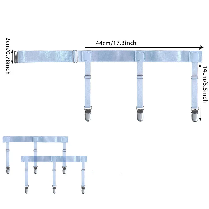 قميص رجالي يبقى الأربطة حزام قابل للتعديل مطاطا حامل القميص الأشرطة إبقاء قميص مدسوس في عدم الانزلاق قميص المدسوس الساق الحمالات #4