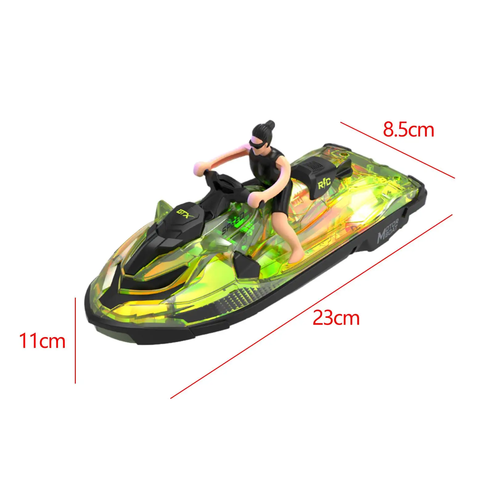 RC Boat Flexible with Light Swimming Pool Motorboat for Girls Boys Kids