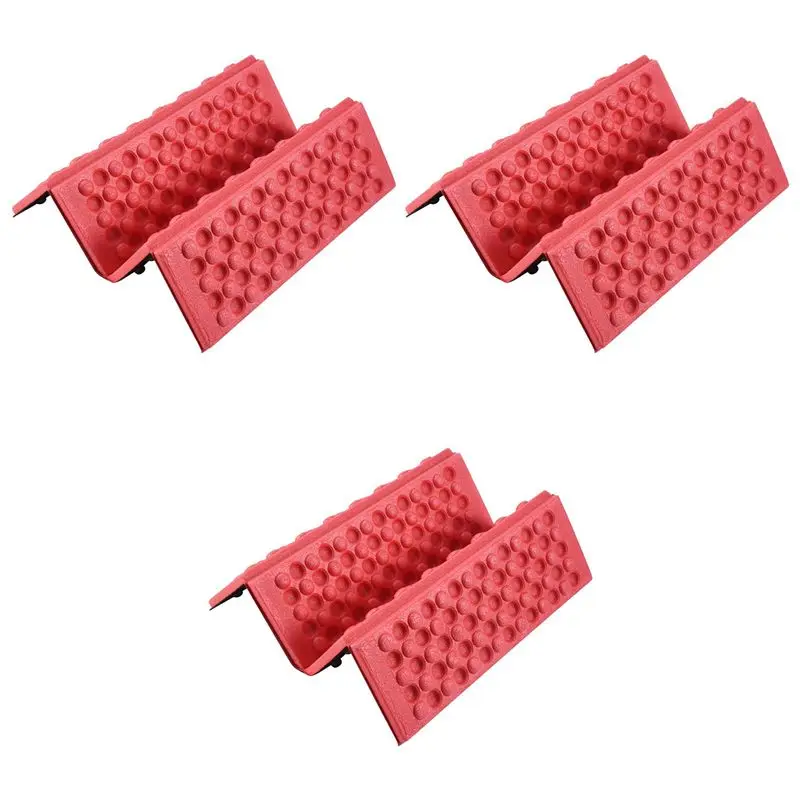 3X Personalized Folding Foam Waterproof Seat Pad Chair Cushion Red+Black