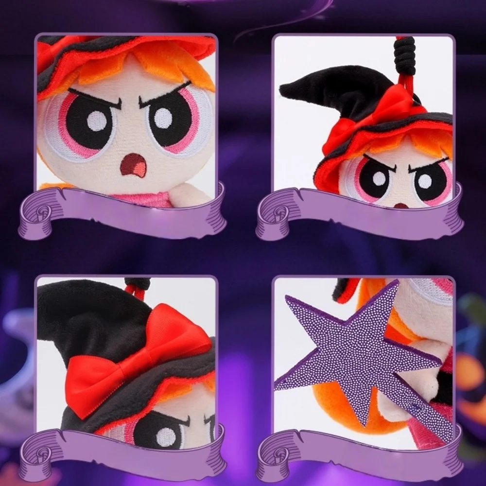 Genuino The Powerpuff Girls Peluche Doll Wizard Series Vestire Bambole Blossom Bubbles Buttercup Zaino Ornamento Ragazze Giocattolo Regali