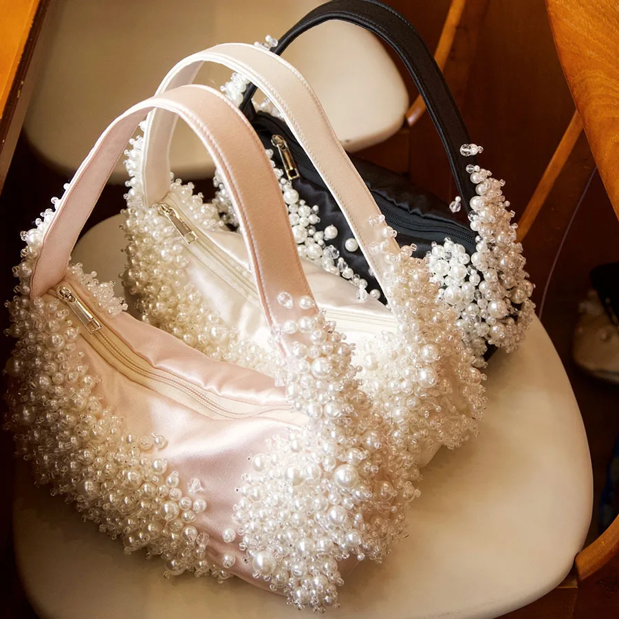 

Handle Pearl Evening Clutch Bag Purses And Handbag Luxury Designer Hobo Shoulder Bag Tassel Clutch Purse Bucket Bag