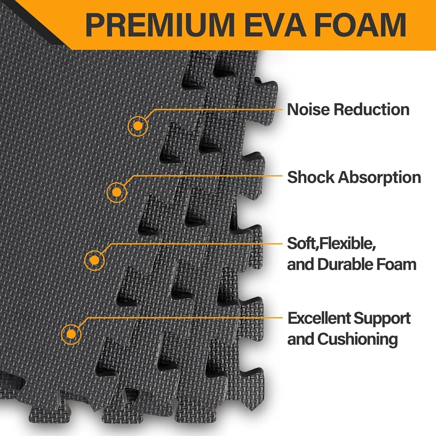 Puzzle-Trainings matte 1/2 ''dicke ineinandergreifende Schaumstoff-Boden matte, Fitness-Boden matte, Heim-Fitness-Trainings geräte