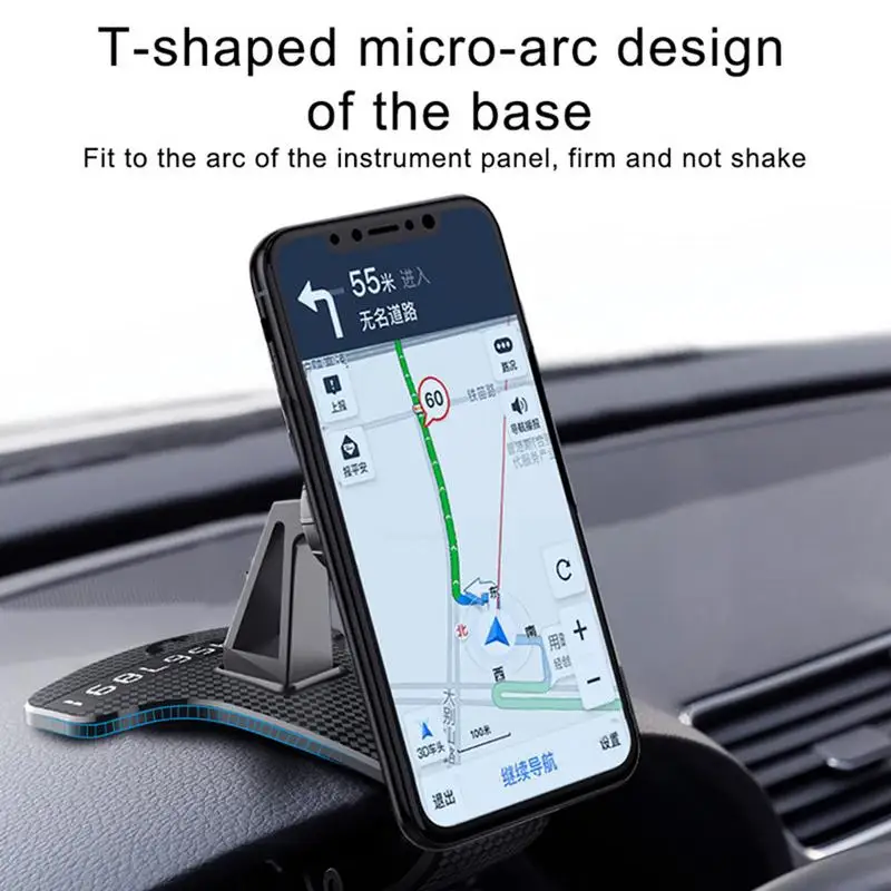 Magnetic Car Phone Holder Universal Dashboard Car Phone Mount GPS Support 360 Rotation Bracket With Parking Phone Number Sticker