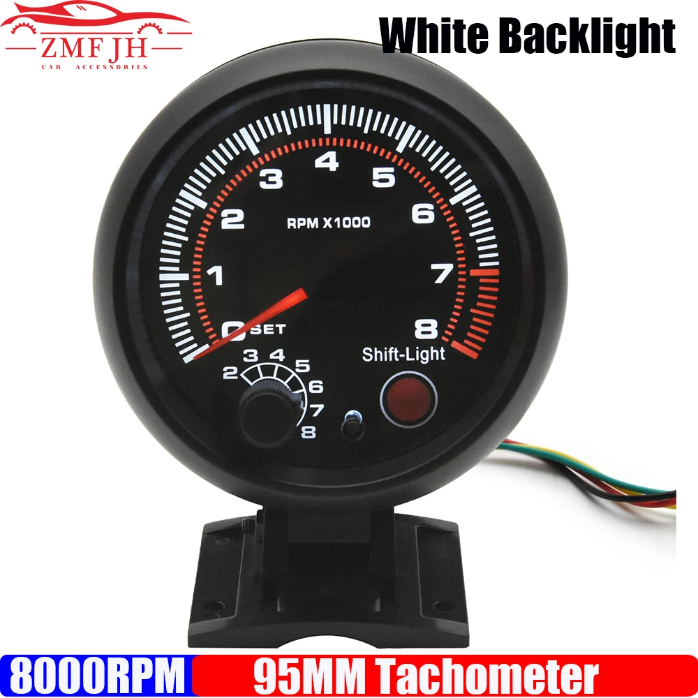 White Backlight 0-8000RPM 3.75