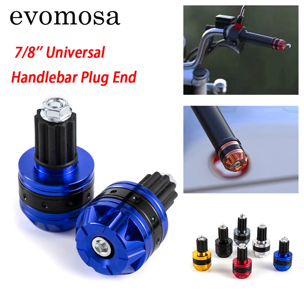 

7/8"22MM For SUZUKI GSF 250 600 600S 650 650S 650N 1250 Bandit Universal Motorcycle Handle Bar Handlebar Grips Ends Cap Plugs