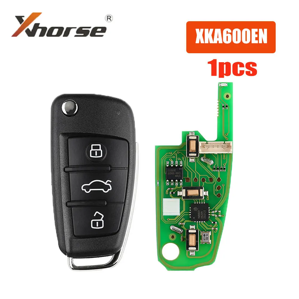 

1PCS Xhorse Car Remote Key XKA600EN VVDI2 Universal Remote Key for Audi A6L Q7 3 Buttons remote control key for for VVDI Key Too