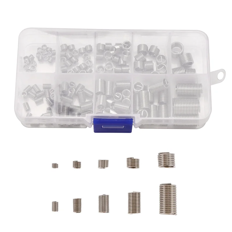 AY03-150Pcs موضوع إصلاح إدراج M3 M4 M5 M6 M8 الفولاذ المقاوم للصدأ Heli لفائف الموضوع إصلاح إدراج سلك الموضوع إدراج تشكيلة