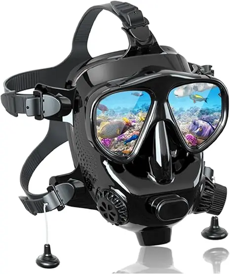 

Customizable Logo Waterproof Snorkeling Mask Tempered Glass Anti-Fog Free Silicon Face Diving Mask
