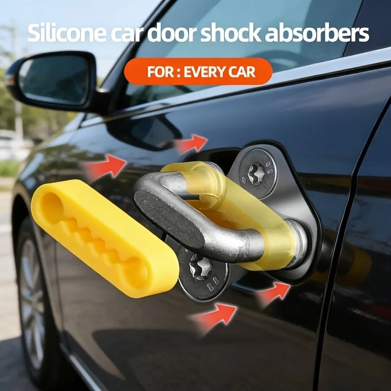 Universal Car Door Lock Silicone Shock Absorber Cover Anti-Collision Anti-Noise Buffer Protector Interior Accessories