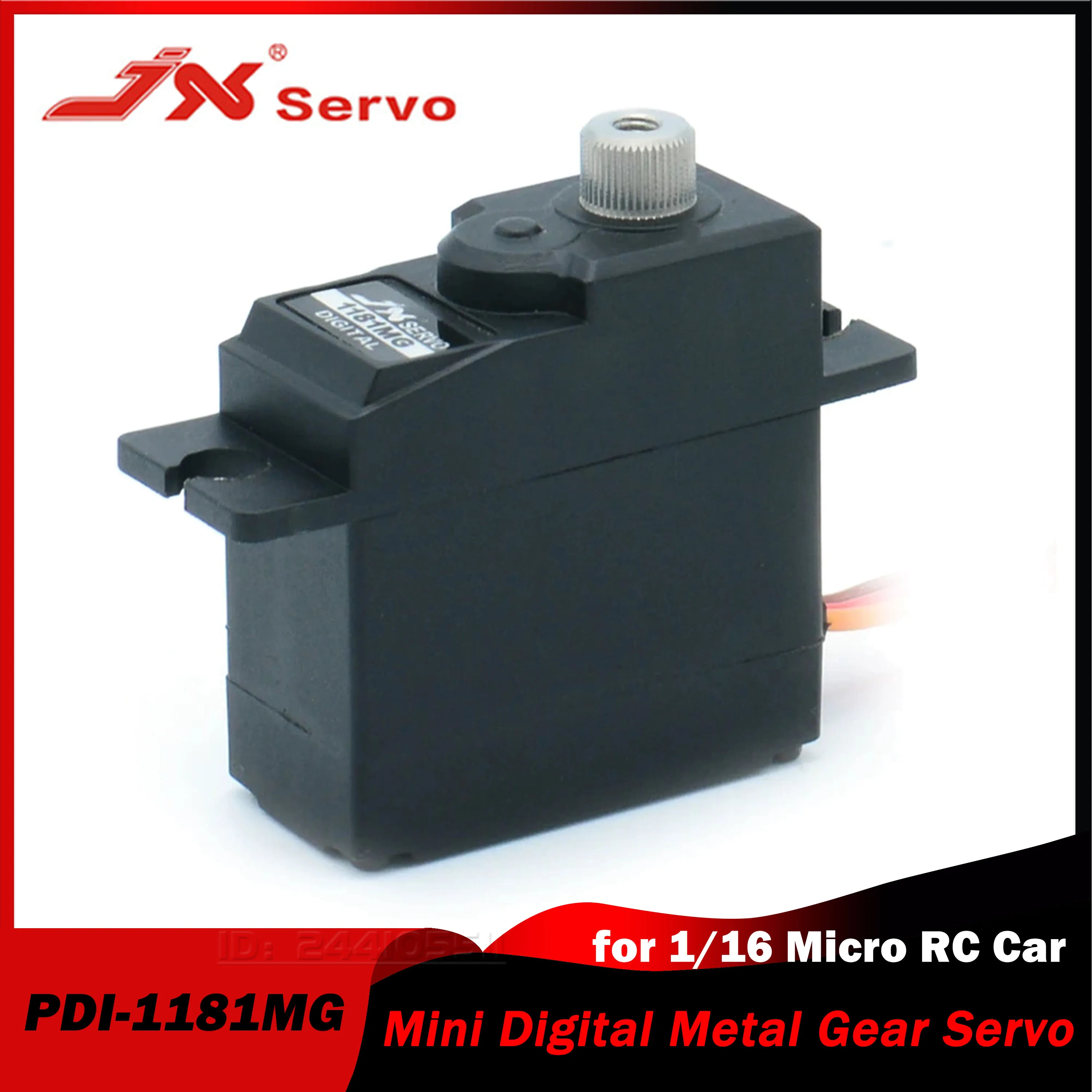 

JX PDI-1181MG 18g 3.5KG Mini Digital Metal Gear Servo Motor for 1/16 Micro RC Car WPL WLtoys B16 B24 B36 C14 C24 Glider Airplane