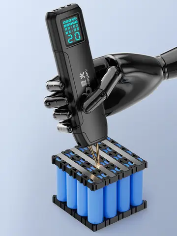 Awgem 휴대용 스폿 용접기 DIY 핸드 헬드 스폿 용접기 90 기어 18650 리튬 배터리 용 조정 가능한 스폿 용접