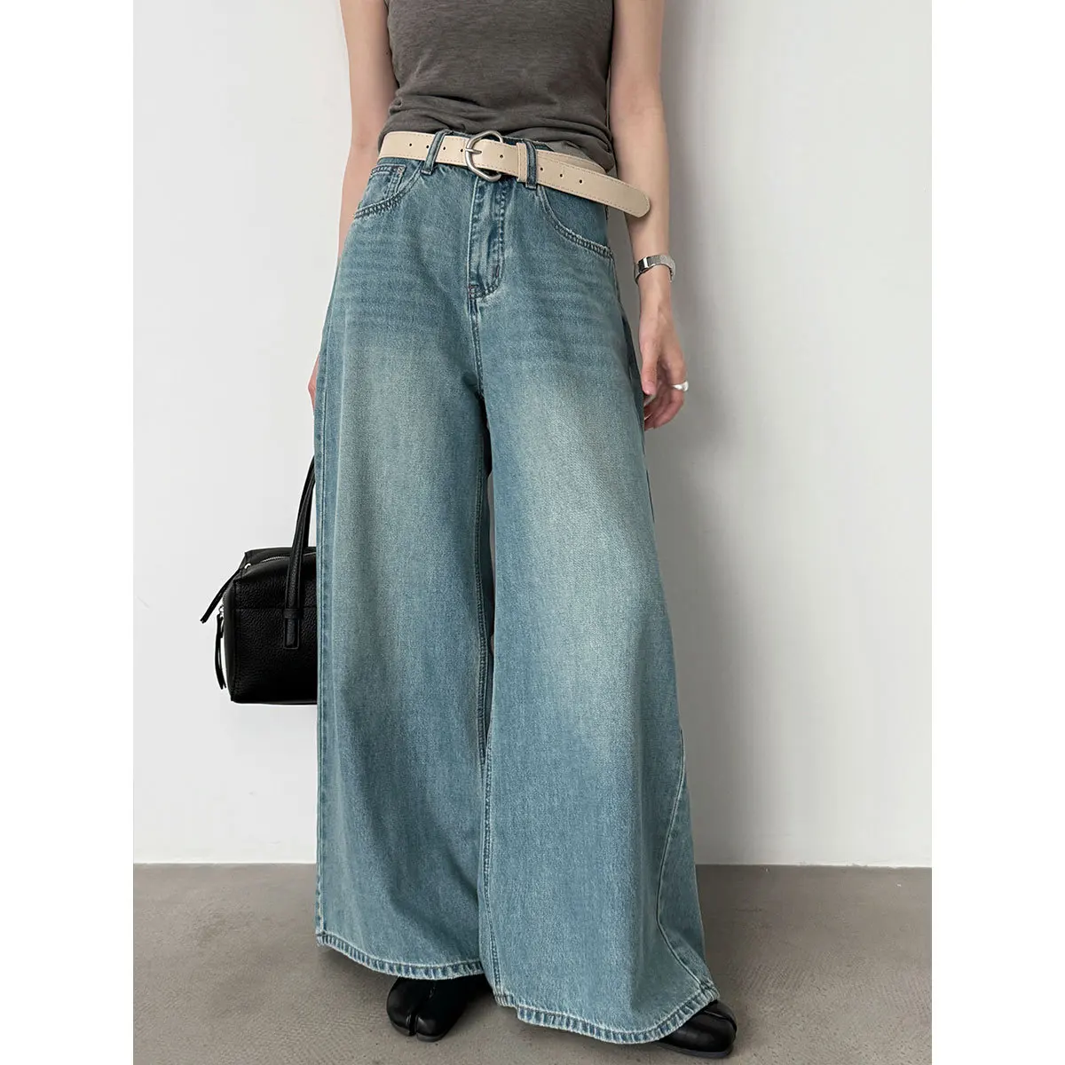

Denim Pant Women Jeans Vintage Wide Leg Floor Length Pants High Waist Straight Trousers Y2k Streetwear Elegant Work Casual 2026