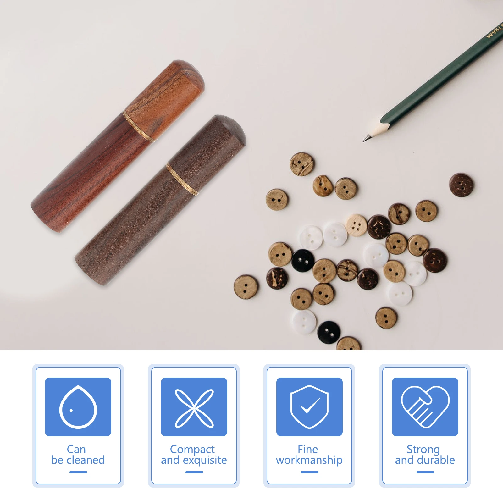 

4Pcs Durable Sewing Accessories Case Hand-Held Design Portable Tool Organizer for Home Dormitory Sewing Box Storage Tube