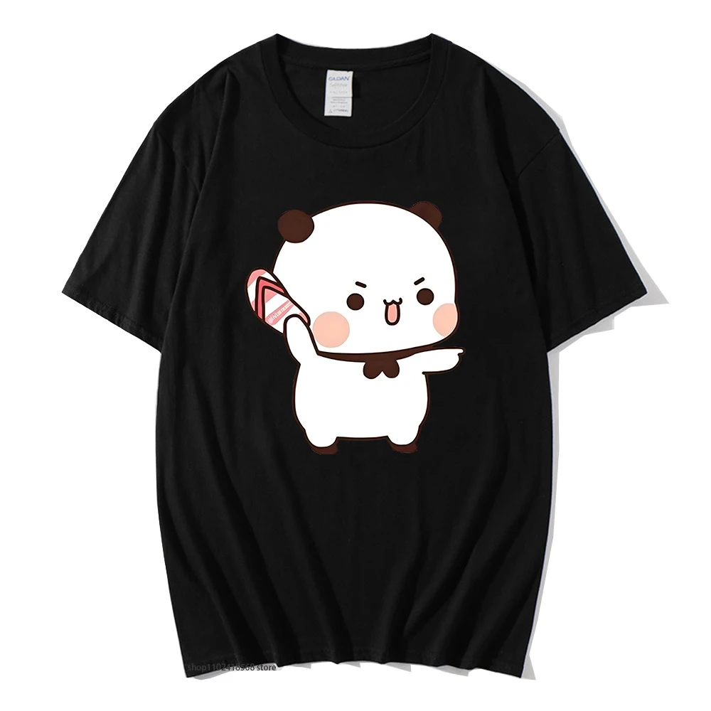 

Anime Cartoon Panda Bear Bubu and Dudu T Shirt Kawaii Graphic Printed T Shirt Fashion Crew Neck Plus Size T Shirt WomenTee