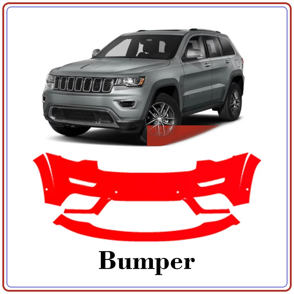 For Jeep Grand Cherokee Limited X 20-2021 Precut TPU Paint Protection Film PPF Front Bumper Kit Clear Bra Stone Guard EU UK
