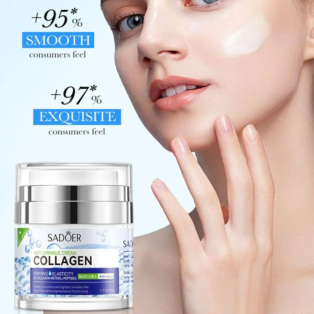

SADOER Moisturizing Skin Whitening Anti Wrinkle VC Dark Reduces Cream Eye Circles Neck Cream Collagen E8N6