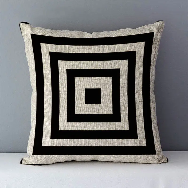Simple Square Geometric Casual Pillow Case Cushion Cover For Home Sofa Decor Pillowcases Decorative Bed Pillow Cover