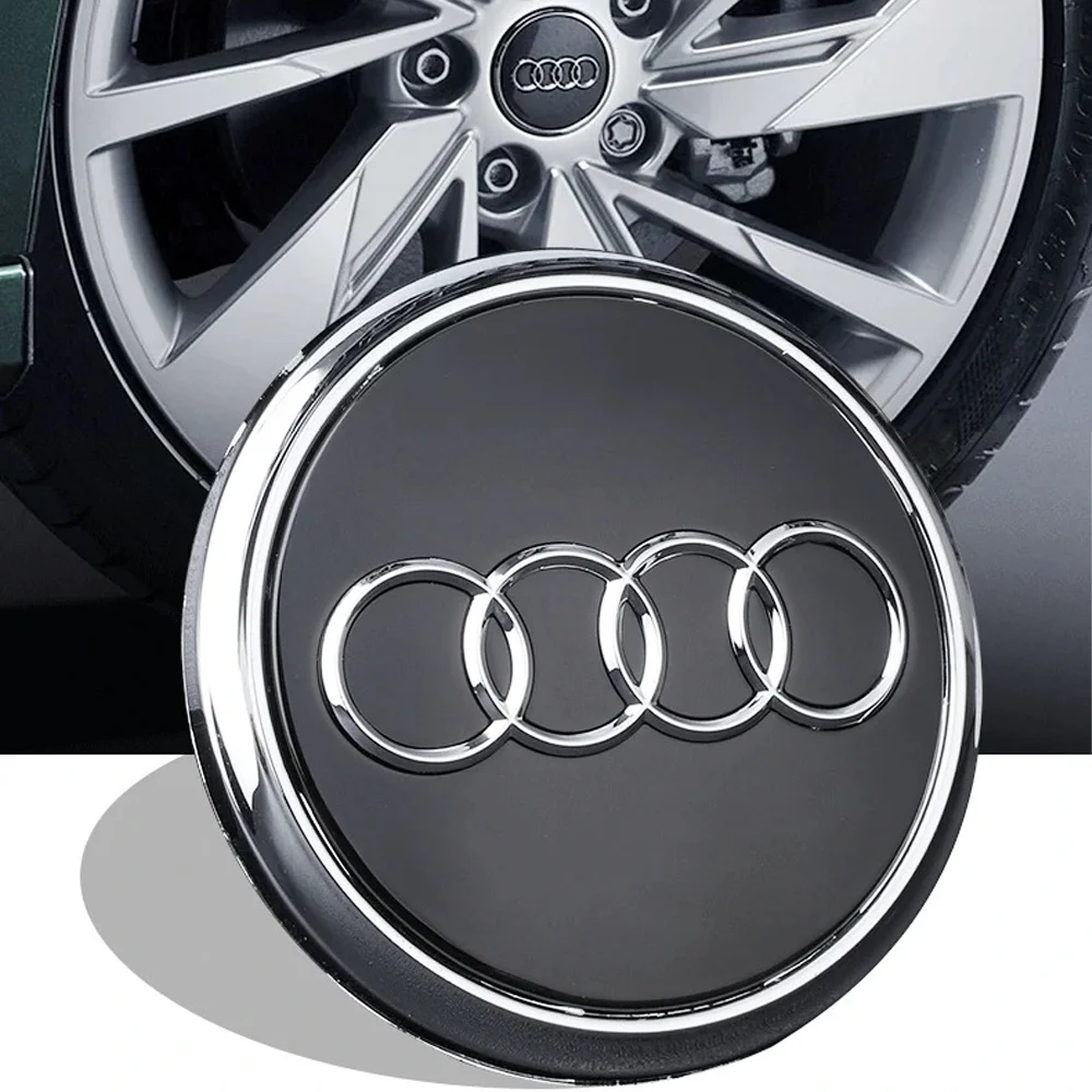 4pcs 60mm 61mm 68mm 69mm 135mm Car Styling Wheel Center Cap Hub Covers Badge For Audi A1 A3 A5 A6 Q3 B5 B6 B7 B8 8P 8V 8L C6 C7