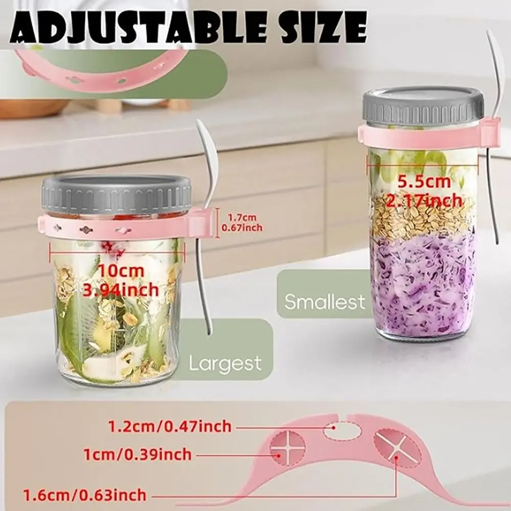 3 Holes Spoon Holder Non-slip Elastic Spoon Rest Hangable Bottle Accessory Silicone Cup Straw Strap For Mason Cup for Cup