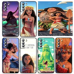 Disney Moana Ocean Film per Samsung Galaxy S24 S23 S22 S21 S20 FE S10 S10E Plus Ultra Pro Lite 5G custodia nera per telefono